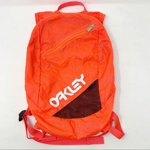 Oakley Orange Packable Nylon Travel Backpack